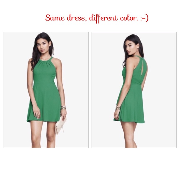 express dress halter teal NWOT - Picture 7 of 8